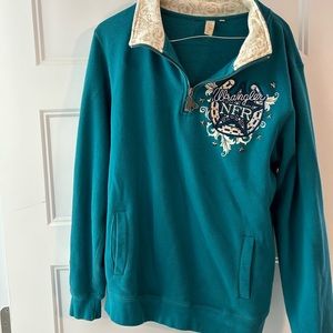 Women’s medium Blue wrangler NFR hoodie